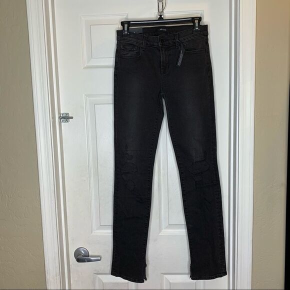 J Brand Photo Ready Mid Rise Rail Jeans Break up - Picture 2 of 16